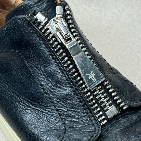 Frye Leather Zipper Lena Sneakers-Black-Women’s 7-Preppy-Casual-Classic-Designer - Picture 13 of 13